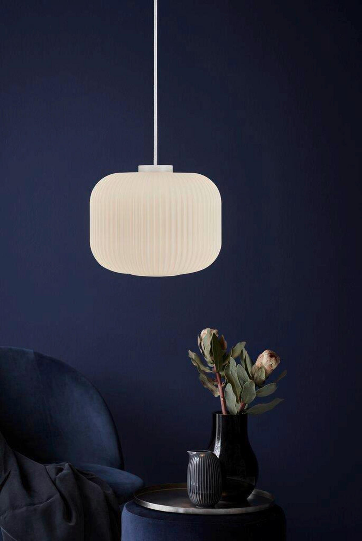 HÄNGELEUCHTE MILFORD 30/23,5 cm   - Weiß, Design, Glas (30/23,5cm) - Nordlux