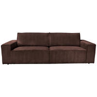 3-SITZER-SOFA Cord Dunkelbraun  - Dunkelbraun/Schwarz, KONVENTIONELL, Kunststoff/Textil (248/76/95cm) - Carryhome