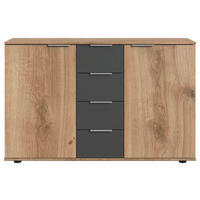 KOMMODE  in 130/83/41 cm  - Plankeneiche/Eichefarben, MODERN, Holzwerkstoff/Metall (130/83/41cm) - Carryhome