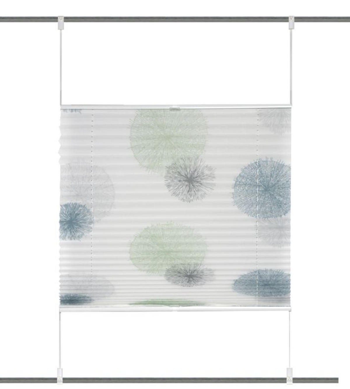 PLISSEE 90/130 cm  - Blau/Grün, KONVENTIONELL, Textil (90/130cm)