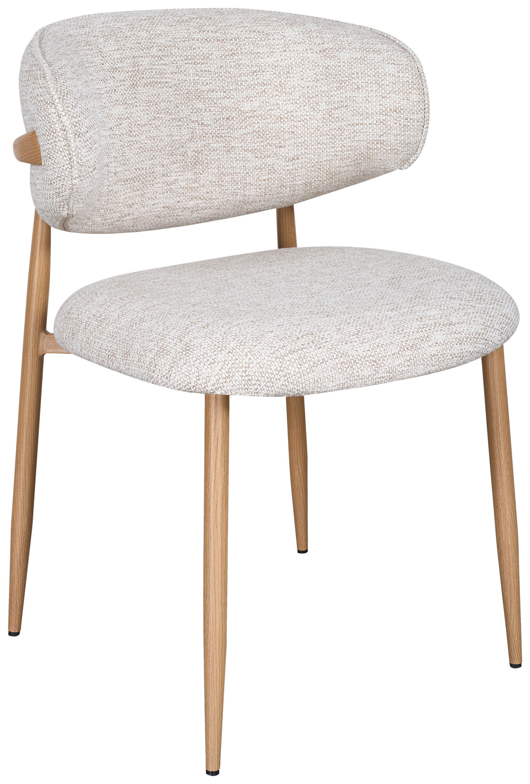 STUHL   Webstoff  Eichefarben, Beige  - Eichefarben/Beige, Design, Textil/Metall (54/80/59cm) - Novel