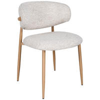 STUHL   Webstoff  Eichefarben, Beige  - Eichefarben/Beige, Design, Textil/Metall (54/80/59cm) - Novel