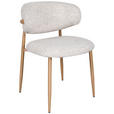 STUHL   Webstoff  Eichefarben, Beige  - Eichefarben/Beige, Design, Textil/Metall (54/80/59cm) - Novel