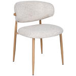 STUHL   Webstoff  Eichefarben, Beige  - Eichefarben/Beige, Design, Textil/Metall (54/80/59cm) - Novel
