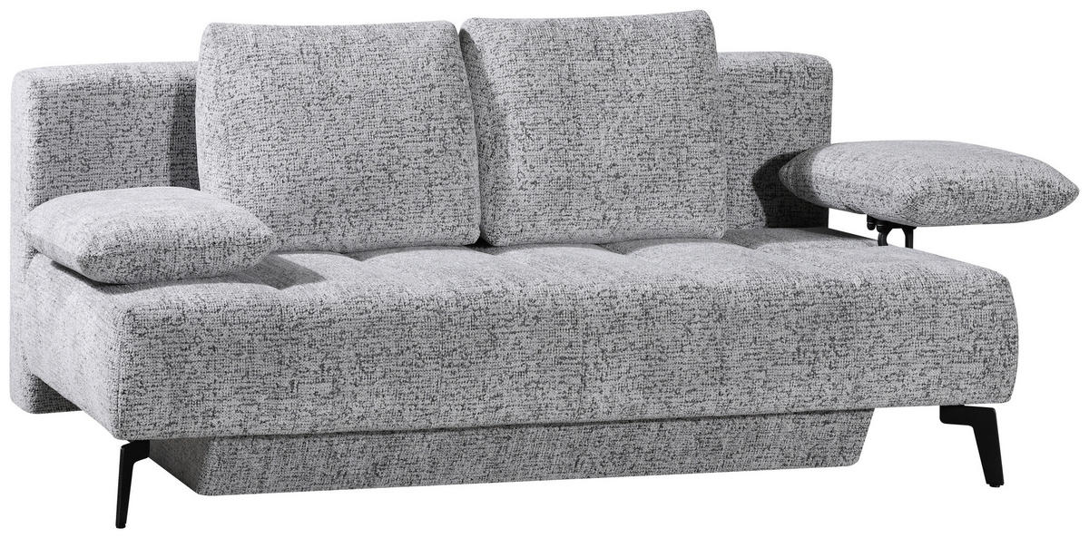 KANAPÉÁGY textil szürke  - fekete/szürke, Design, textil/fém (209-235/90/100cm) - Novel