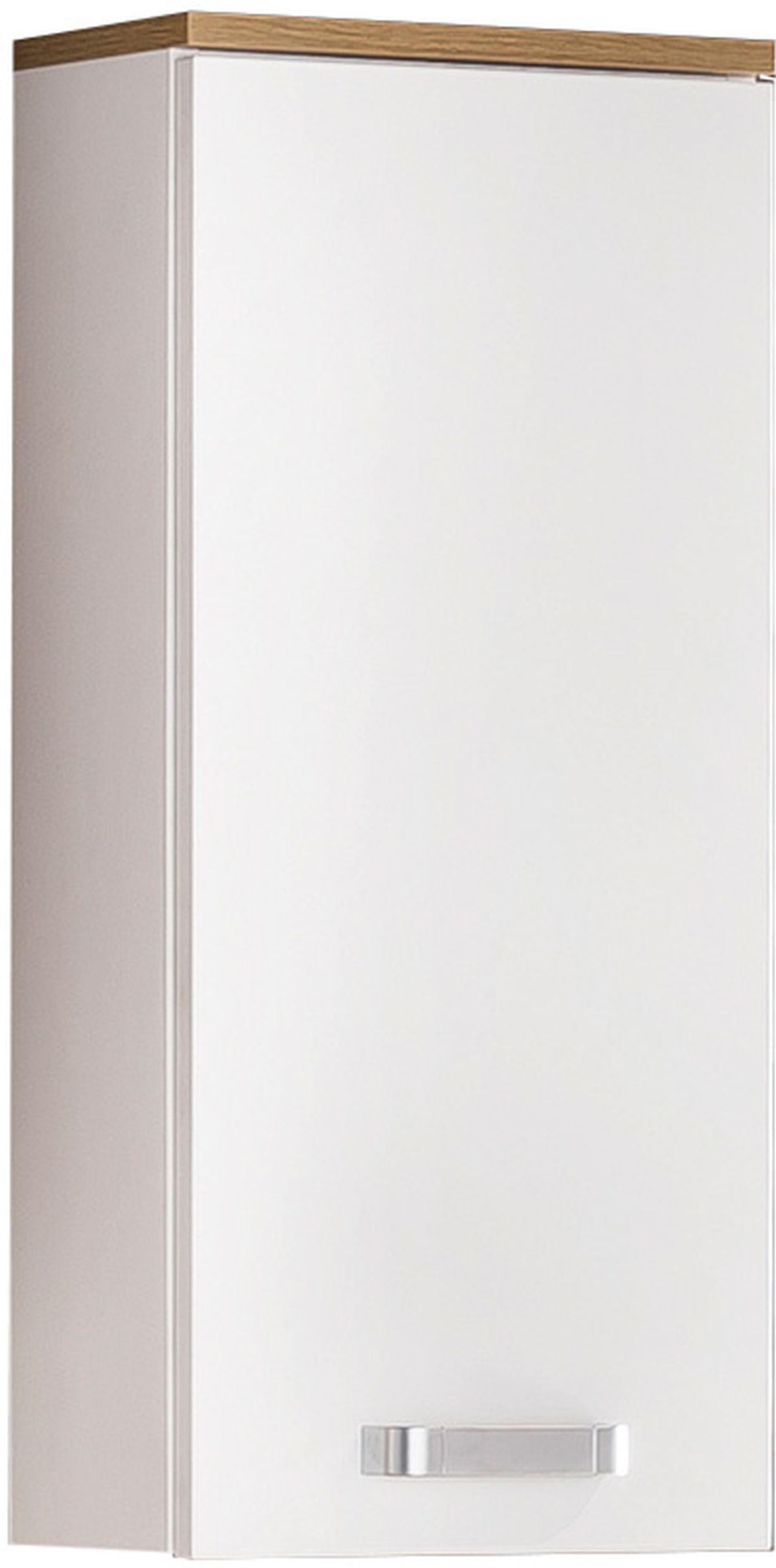 HÄNGESCHRANK 32,7/72,3/16,2 cm  - Silberfarben/Eiche Wotan, MODERN, Glas/Holzwerkstoff (32,7/72,3/16,2cm) - Stylife