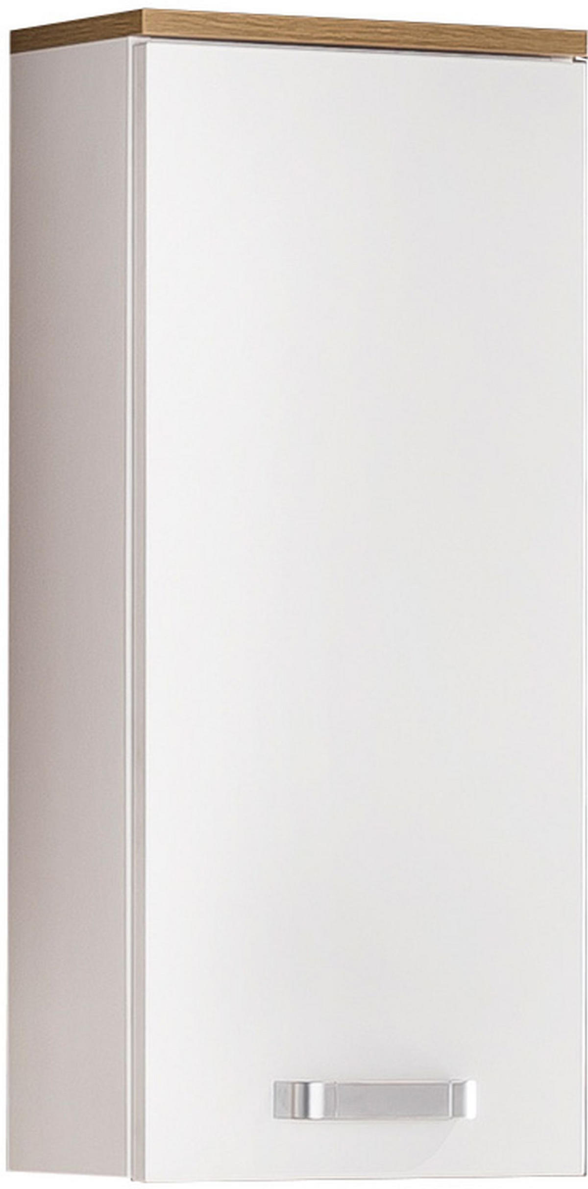 HÄNGESCHRANK 32,7/72,3/16,2 cm  - Silberfarben/Eiche Wotan, MODERN, Glas/Holzwerkstoff (32,7/72,3/16,2cm) - Stylife