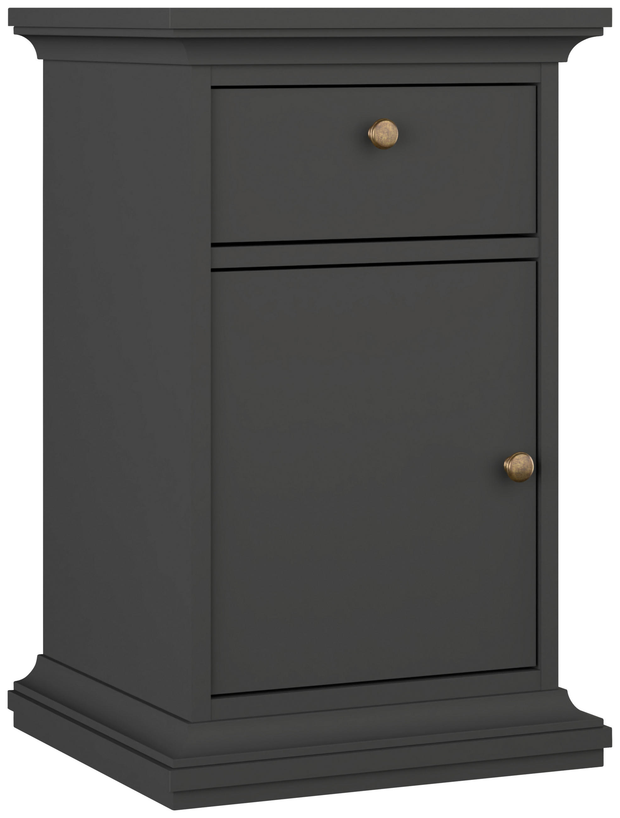 NACHTSCHRANK 43,6/69,6/40 cm  - Messingfarben/Grau, MODERN, Holzwerkstoff/Metall (43,6/69,6/40cm) - MID.YOU