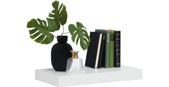 WANDBOARD in 50/5/25 cm Weiß Hochglanz  - Weiß Hochglanz, Basics, Holzwerkstoff (50/5/25cm) - Xora