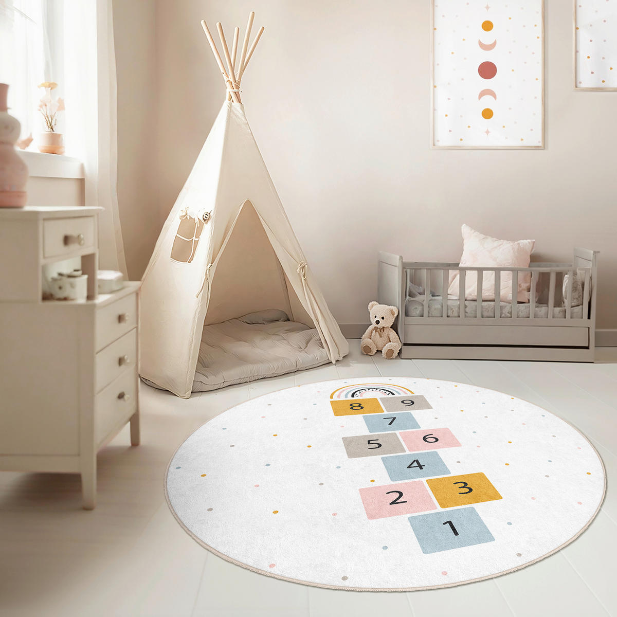 KINDERTEPPICH 180 cm  - Multicolor, Basics, Textil (180cm)