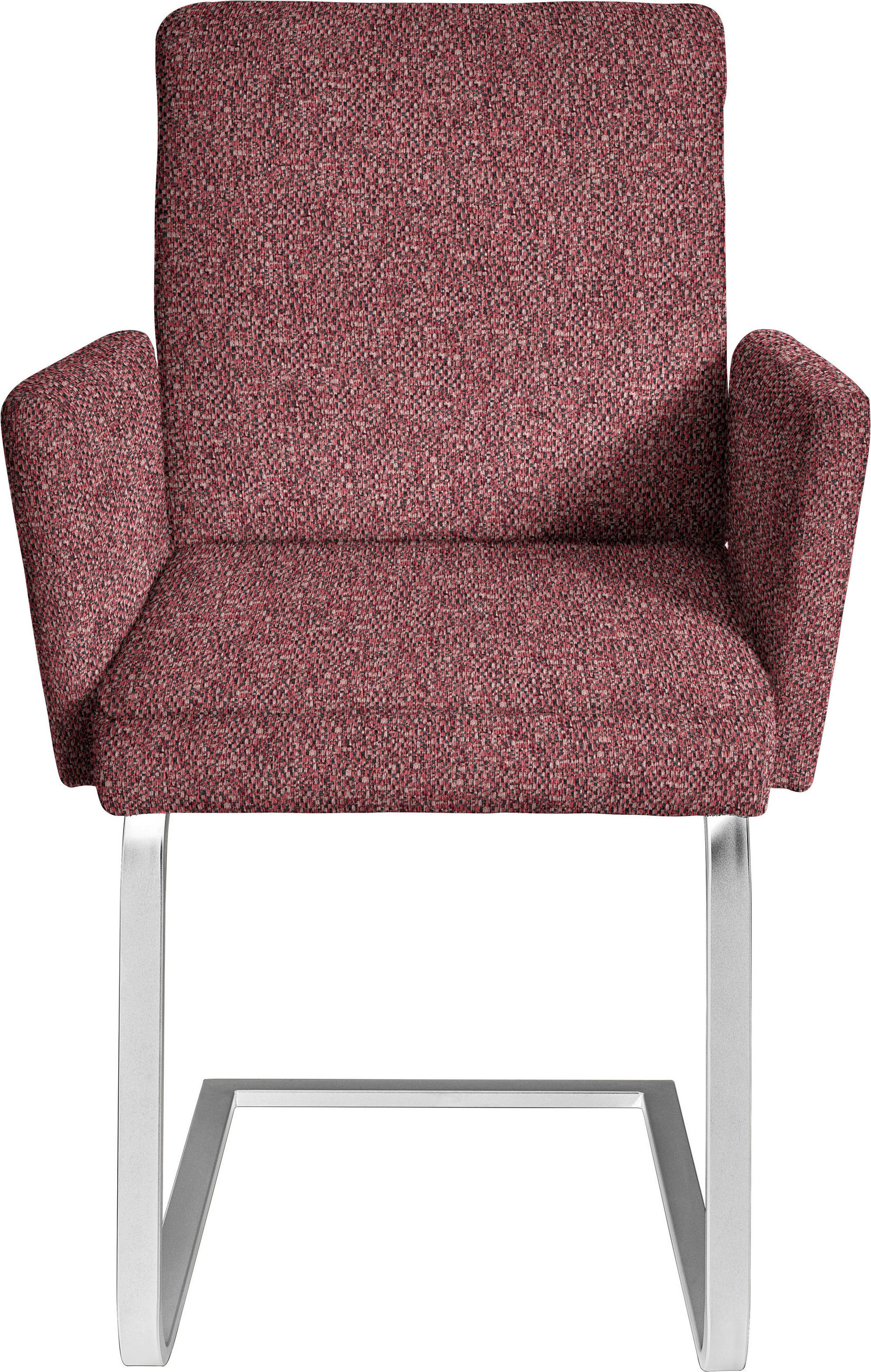ARMLEHNSTUHL  in Stahl Chenille  - Chromfarben/Rosa, Design, Textil/Metall (56/92/60cm) - Dieter Knoll