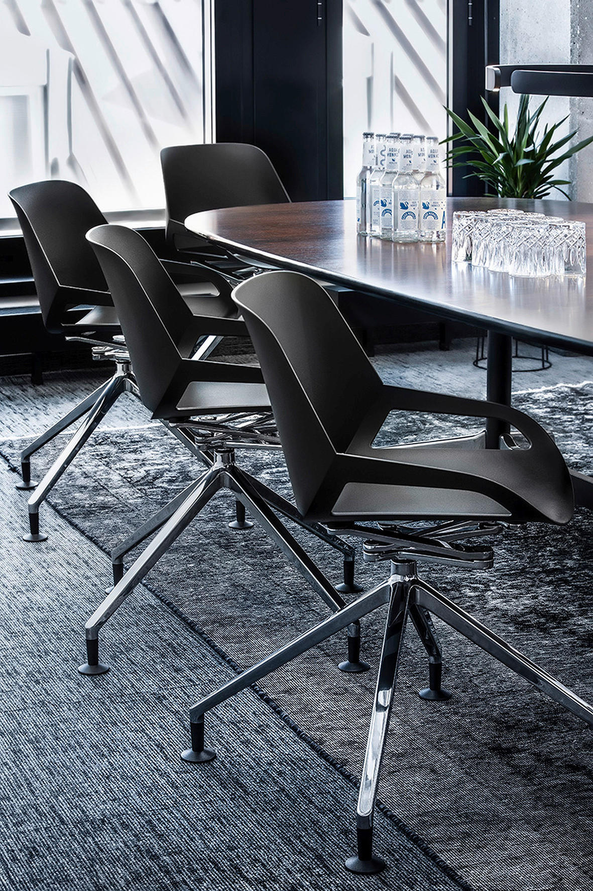 BESUCHERSTUHL  in Schwarz, Alufarben  - Schwarz/Alufarben, Basics, Kunststoff/Metall (50/72/52cm) - Aeris