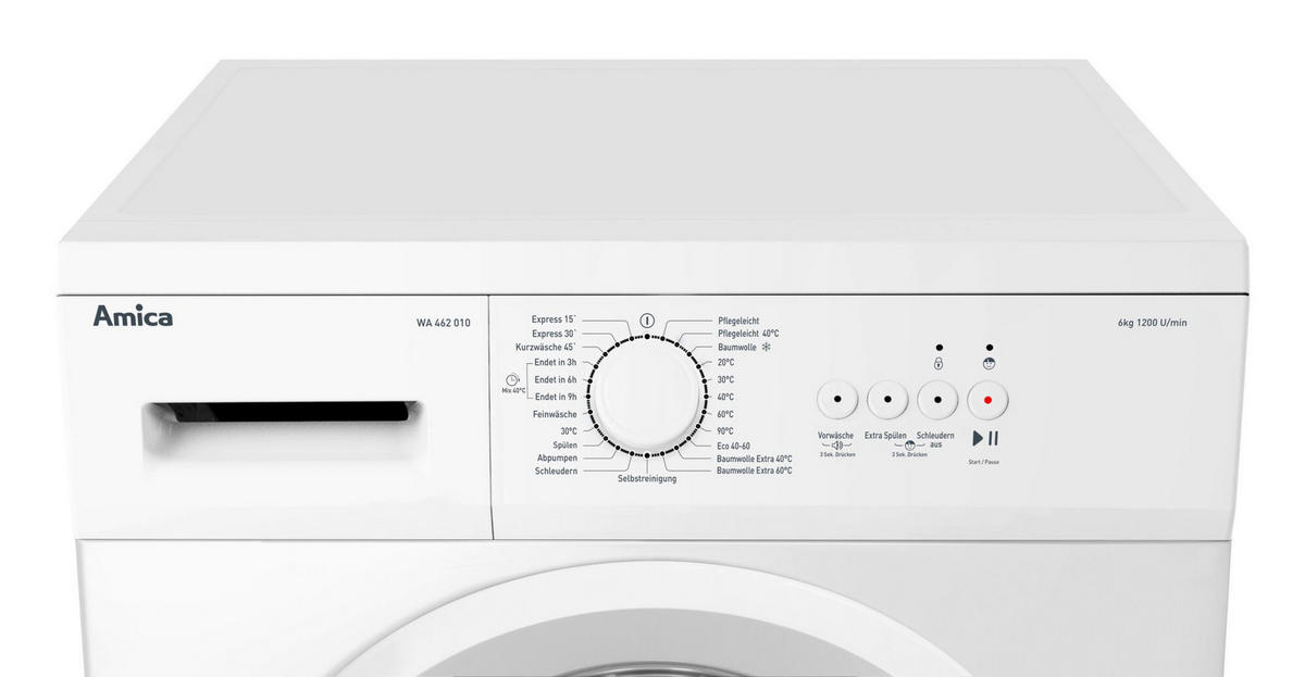 WASCHMASCHINE WA 462 010   - Weiß, Basics, Kunststoff/Metall (59,5/85,0/40,0cm) - Amica