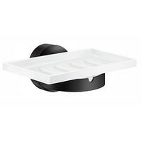 SEIFENSCHALE Metall, Keramik  - Schwarz, Basics, Keramik/Metall (12,3/9,5/4,8cm)