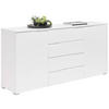 SIDEBOARD 165/80/40 cm  in Weiß, Weiß Hochglanz  - Weiß Hochglanz/Silberfarben, Design, Holzwerkstoff/Kunststoff (165/80/40cm) - Carryhome