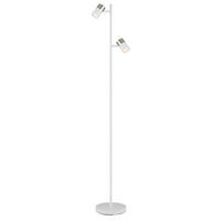 STEHLEUCHTE - Weiss/Transparent, Basics, Kunststoff/Metall (21,5/23/154cm) - Globo