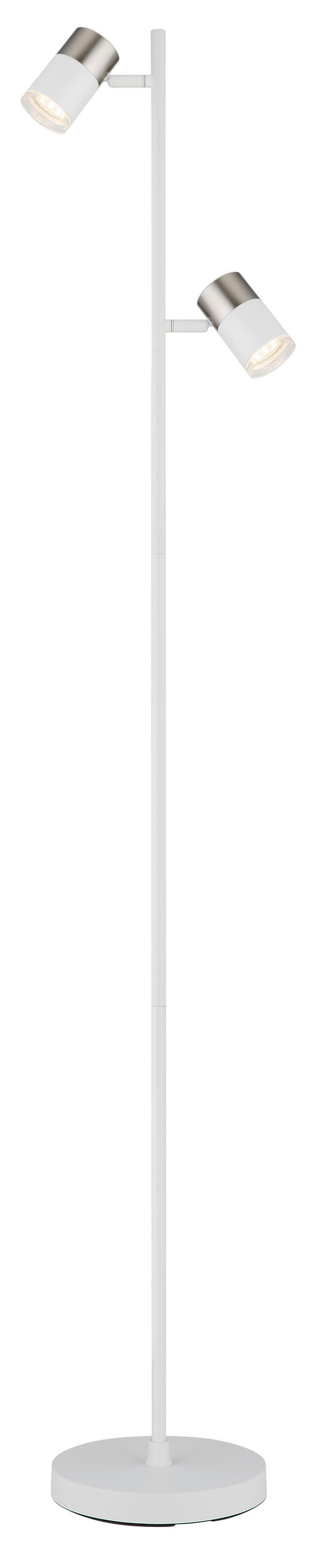 STEHLEUCHTE - Weiss/Transparent, Basics, Kunststoff/Metall (21,5/23/154cm) - Globo