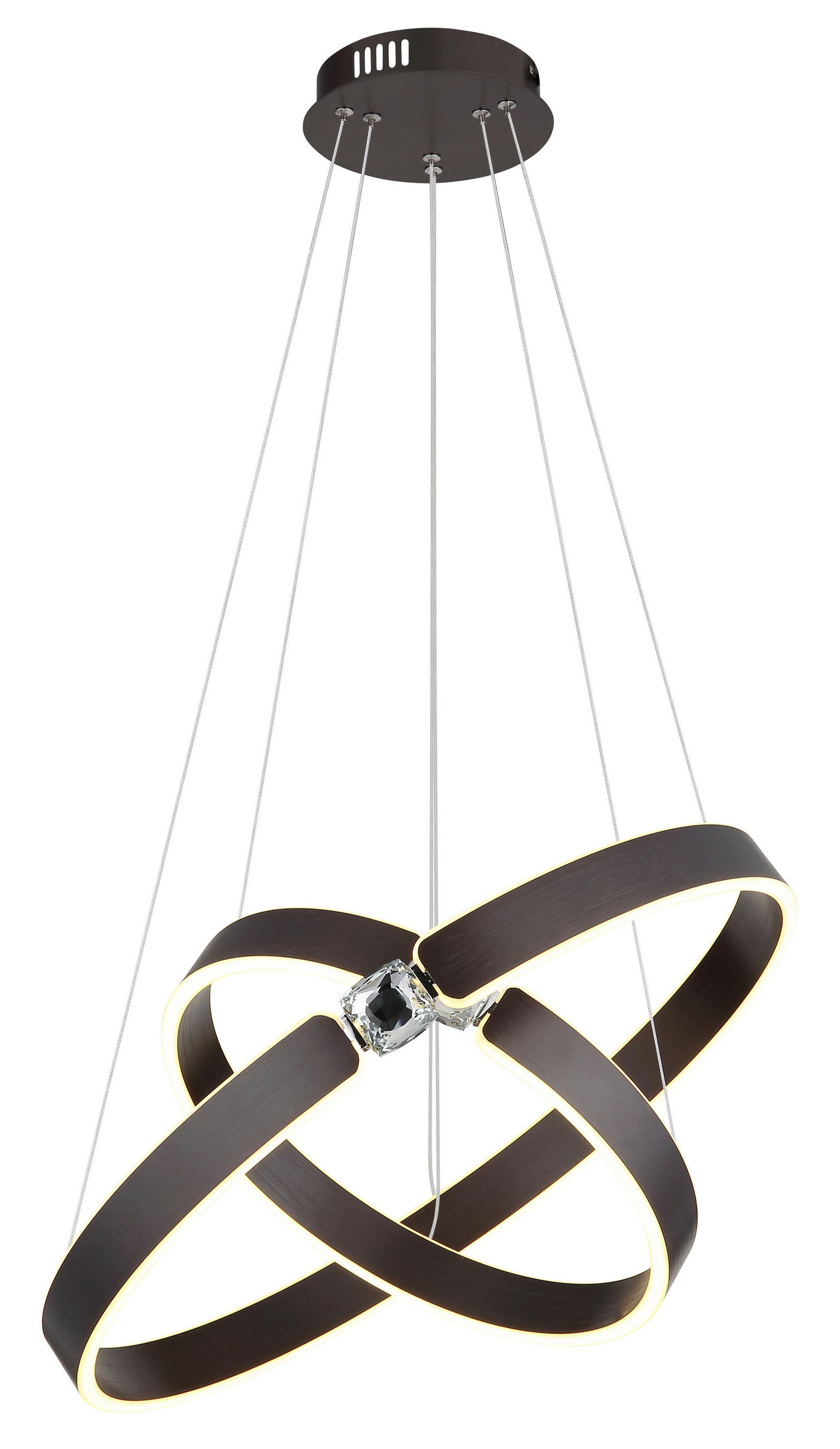 LED-HÄNGELEUCHTE HENDRICKS 60/125 cm   - Klar/Opal, Design, Glas/Kunststoff (60/125cm) - Globo