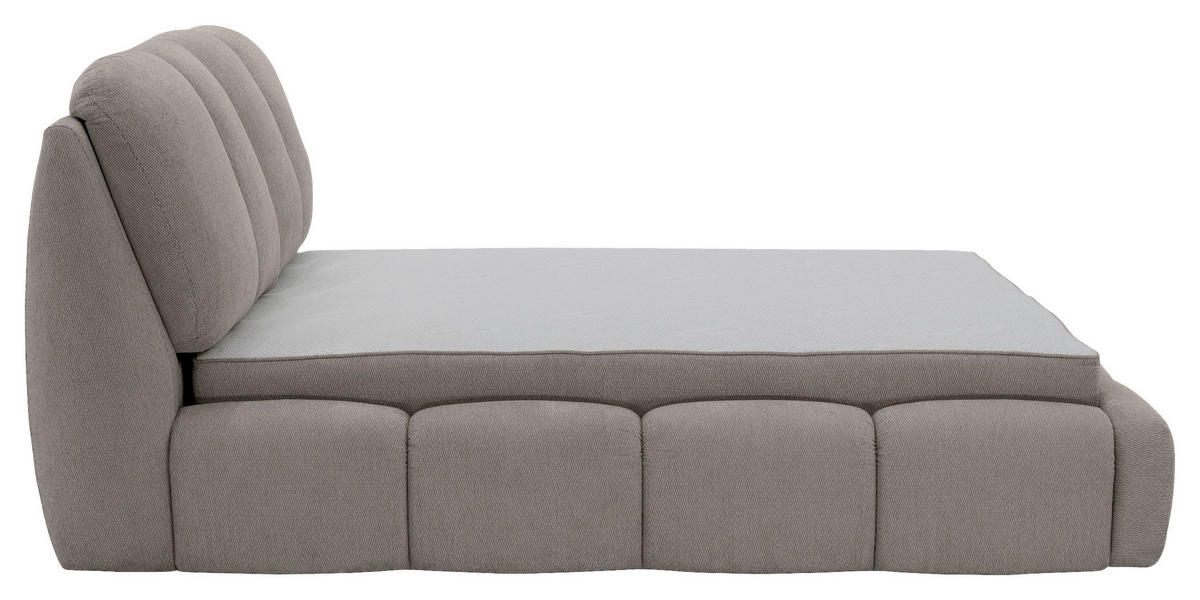 POLSTERBETT 180/200 cm,  in Sahara, gepolstertes Kopfteil, Lattenrost, Bettkasten,  - Schwarz/Sahara, Design, Holz/Kunststoff (180/200cm) - Chameo