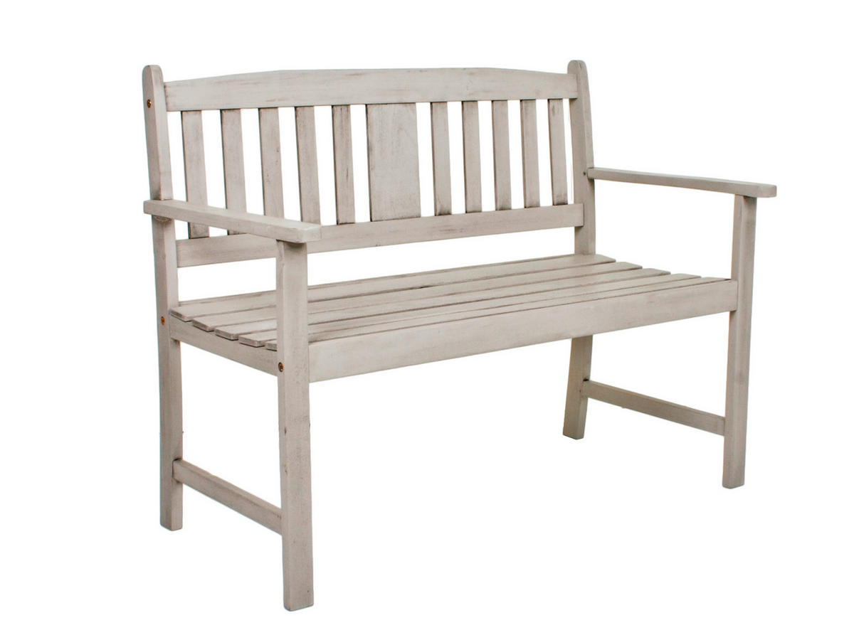 2-SITZER-BANK 56,5/86/110 cm  in Grau  - Grau, Basics, Holz (56,5/86/110cm) - Gardenson