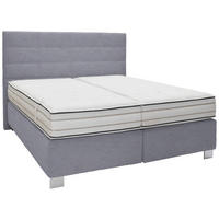 BOXSPRINGBETT 180/200 cm  in Grau  - Alufarben/Grau, KONVENTIONELL, Textil/Metall (180/200cm) - Dieter Knoll