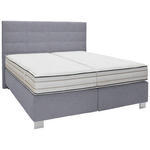 BOXSPRINGBETT 180/200 cm  in Grau  - Alufarben/Grau, KONVENTIONELL, Textil/Metall (180/200cm) - Dieter Knoll