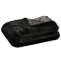 KOŽEŠINOVÁ DEKA, polyester, 130/170 cm - černá, Basics, textil (130/170cm) - Joop!