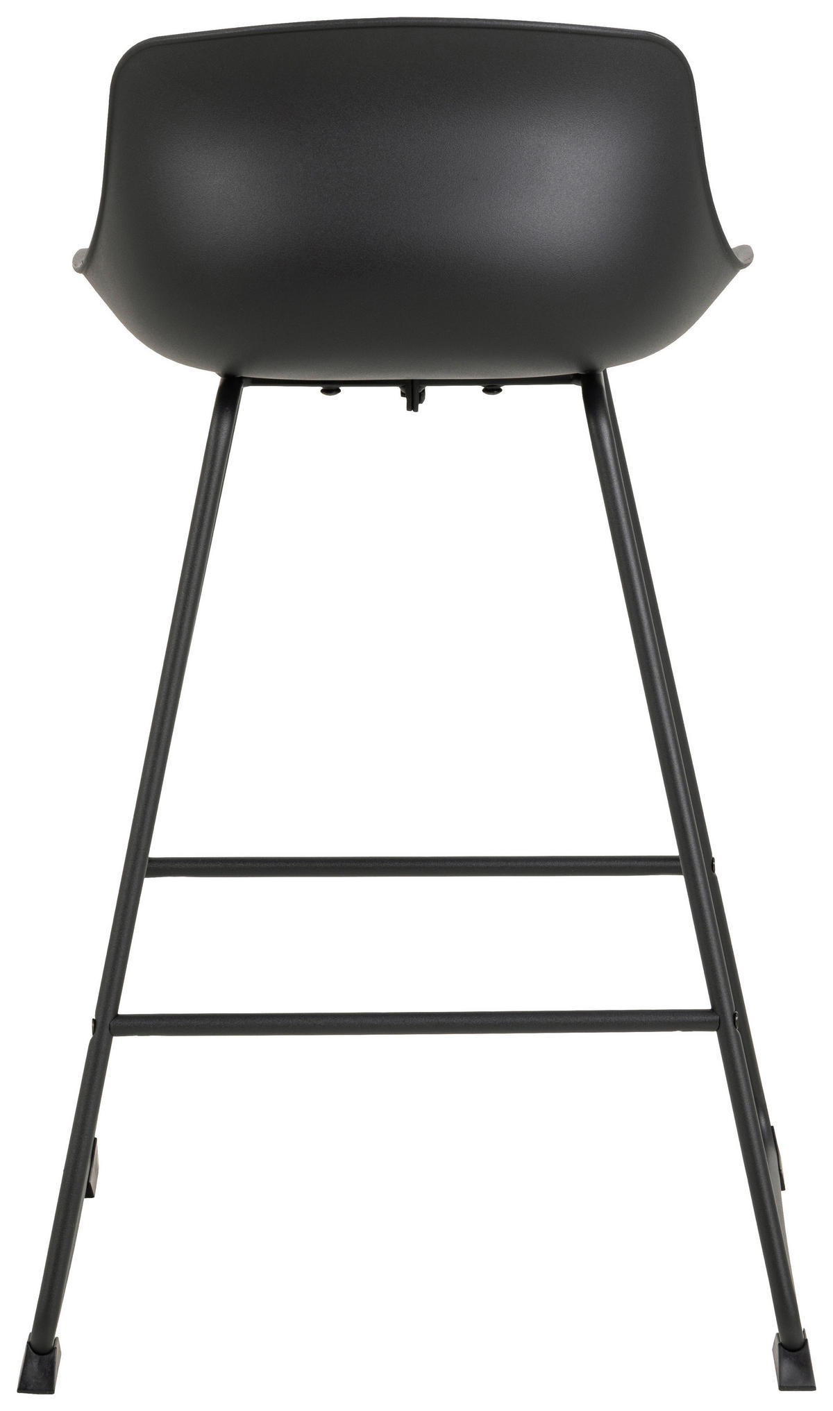 BARHOCKER Lederlook (vegan) Schwarz  - Schwarz, MODERN, Textil/Metall (50/84/49cm) - MID.YOU