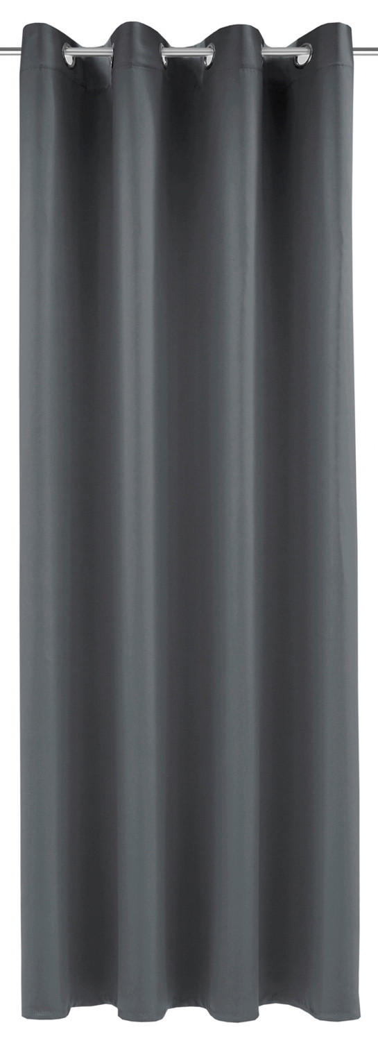 FERTIGVORHANG  black-out (lichtundurchlässig)  140/245 cm   - Dunkelgrau, Basics, Textil (140/245cm)