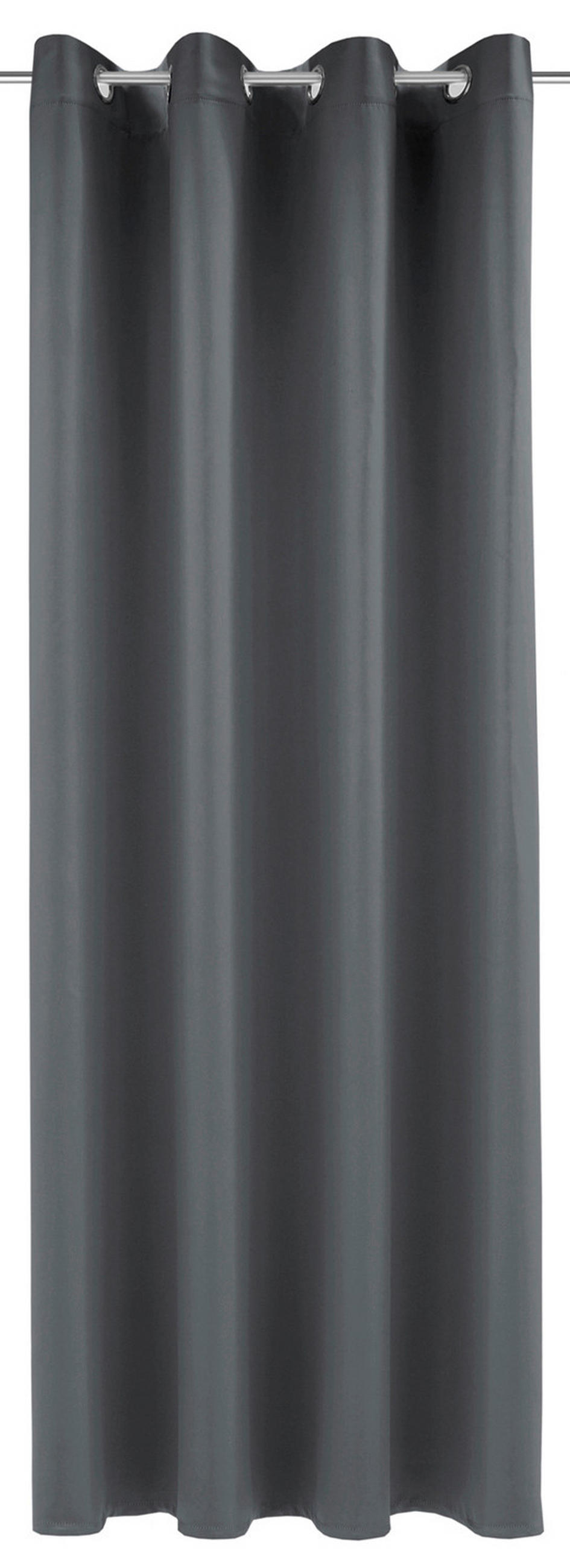 FERTIGVORHANG  black-out (lichtundurchlässig)  140/245 cm   - Dunkelgrau, Basics, Textil (140/245cm)