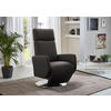 RELAXSESSEL KOBRA V Echtleder    - Chromfarben/Mokka, KONVENTIONELL, Leder/Metall (71/110/82cm) - Sit & More