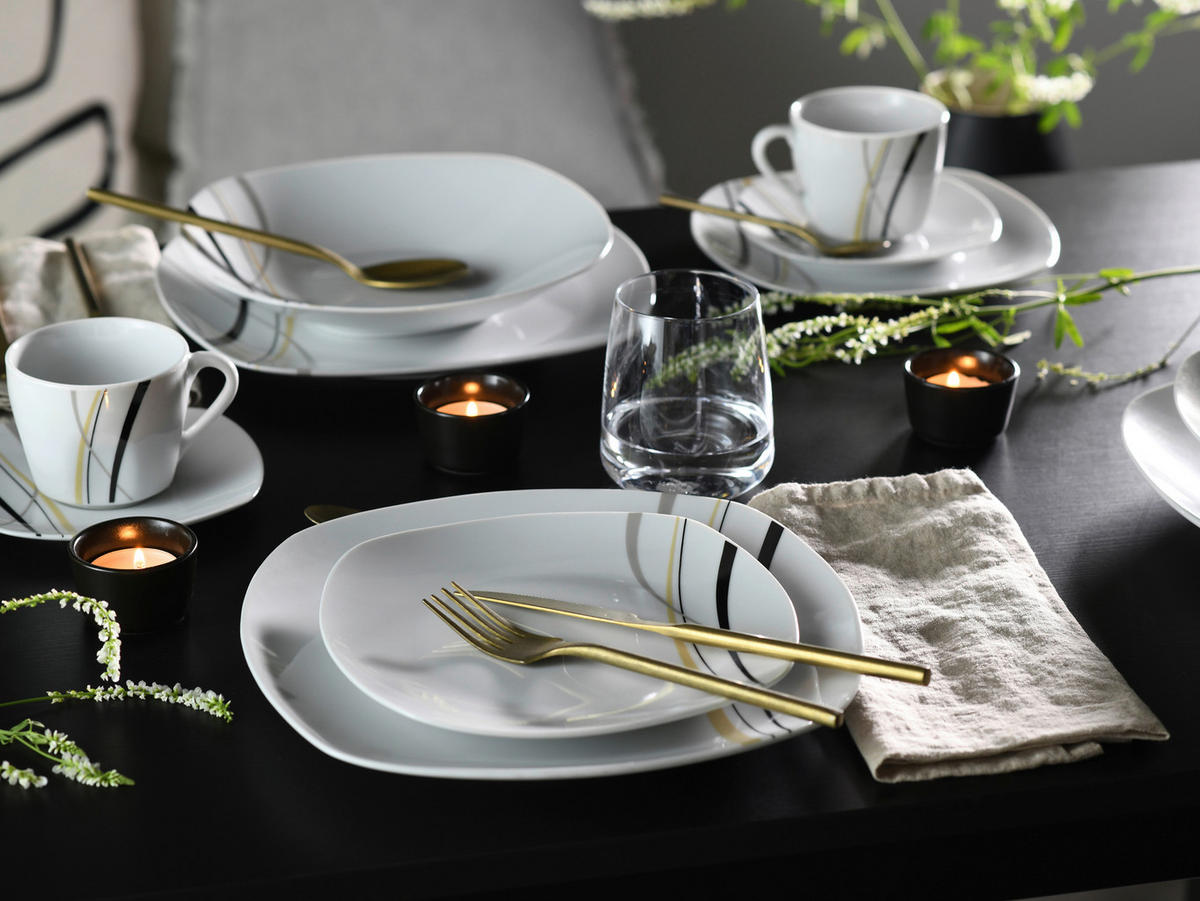 KOMPLETT SERVIS 30 delar  - vit, Trend, keramik - Creatable