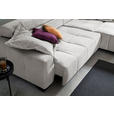 ECKSOFA Creme Velours  - Creme/Schwarz, KONVENTIONELL, Textil/Metall (311/219cm) - Hom`in