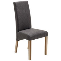 STUHL  Beinauswahl, Stoffauswahl Webstoff  Anthrazit, Sonoma Eiche  - Anthrazit/Sonoma Eiche, Konventionell, Holz/Textil (47/102/57cm) - Carryhome