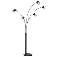LED-STEHLEUCHTE LUCERO 110/70/195 cm   - Schwarz/Weiß, Design, Kunststoff/Metall (110/70/195cm) - Globo