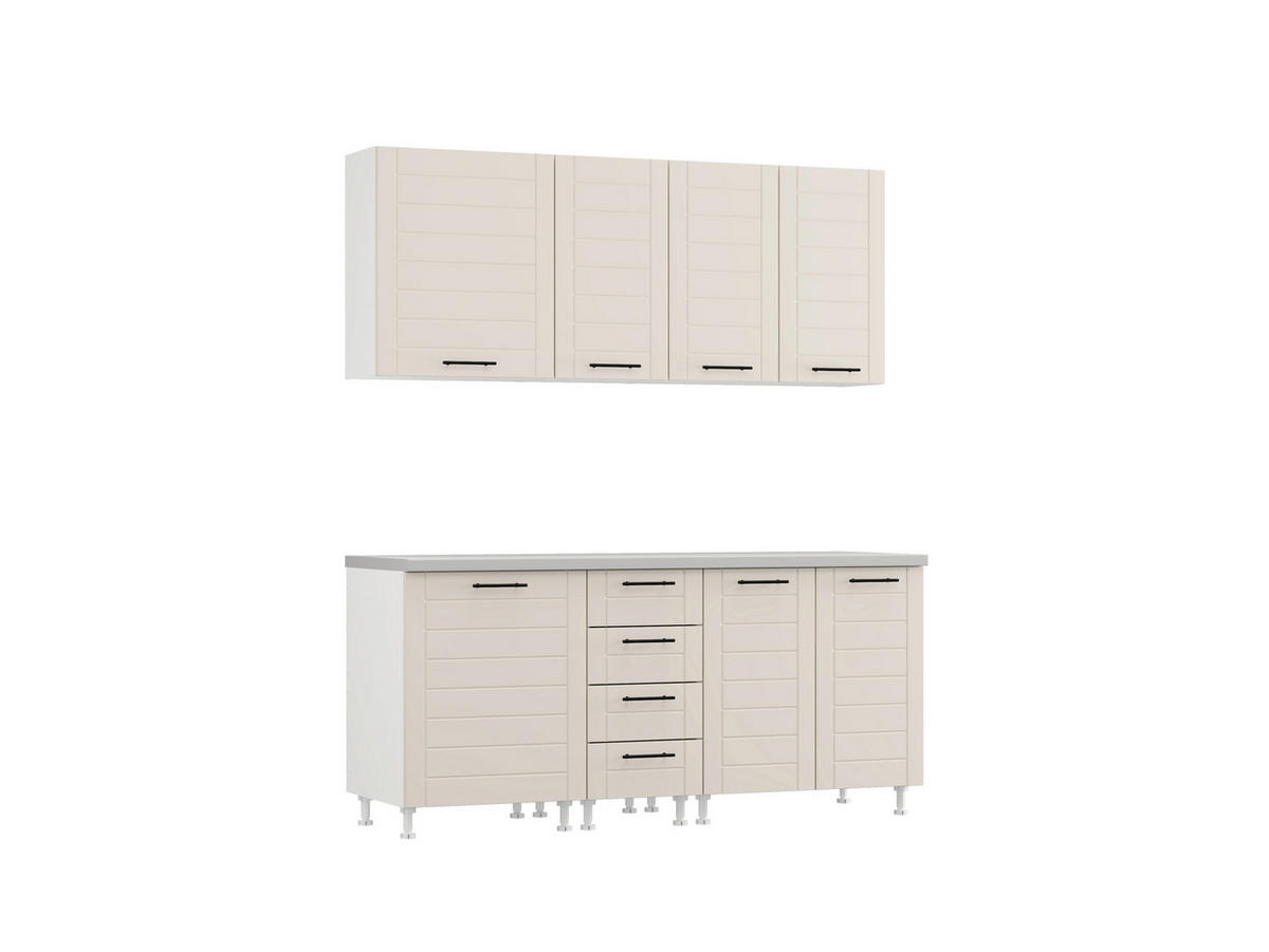 KONYHABLOKK GÉPEK NÉLKÜL  - fekete/homokszínű, Basics, faalapú anyag/fém - Carryhome