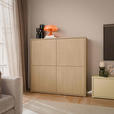 HIGHBOARD  124,5/121,5/34,9 cm  - Eichefarben/Grau, MODERN, Holzwerkstoff/Kunststoff (124,5/121,5/34,9cm) - Carryhome