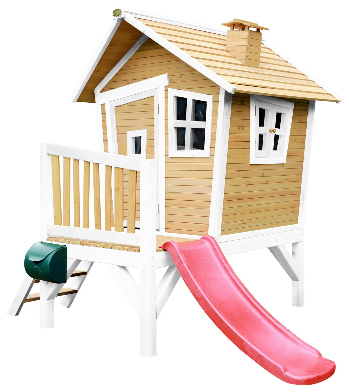 SPIELHAUS 264/203/177 cm  - Rot/Braun, KONVENTIONELL, Holz/Kunststoff (264/203/177cm) - Ambia Garden