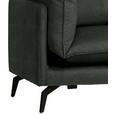 ECKSOFA in Samt Schwarz  - Schwarz, Design, Textil/Metall (241/200cm) - Carryhome