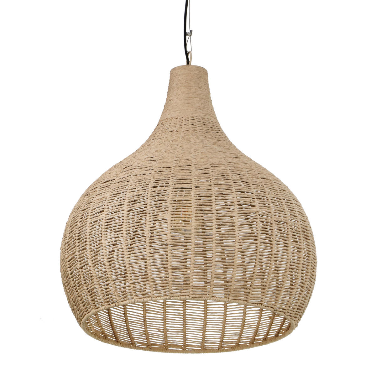 PENDELLEUCHTE 54/183 cm  - Schwarz/Naturfarben, Natur, Naturmaterialien/Metall (54/183cm) - Trio Leuchten
