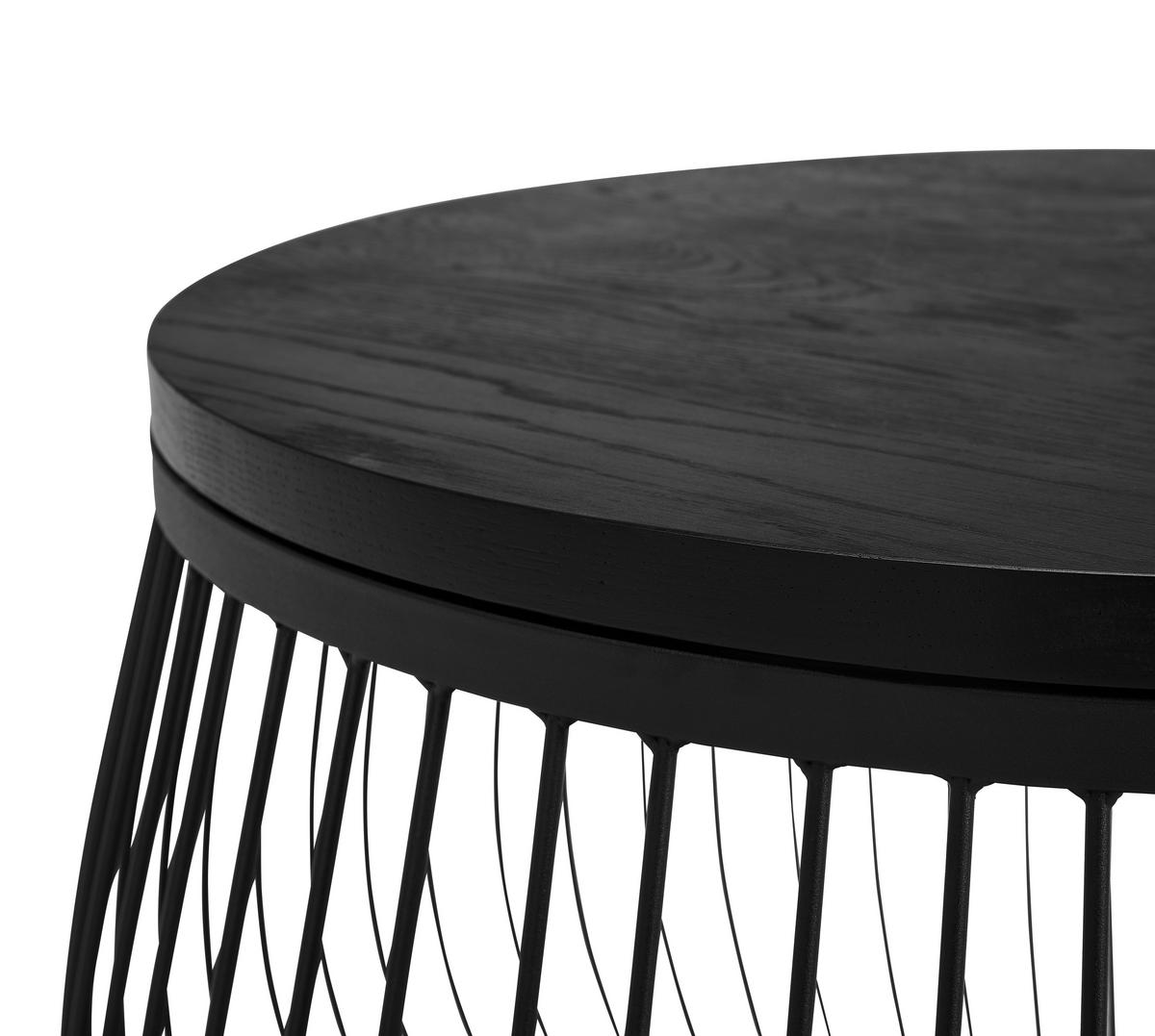 COUCHTISCH in Holz, Metall, Holzwerkstoff 70/70/45 cm  - Schwarz, Design, Holz/Holzwerkstoff (70/70/45cm) - MID.YOU
