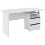 JUGENDSCHREIBTISCH 140/66/75 cm  - Weiß/Grau, Trend, Holzwerkstoff (140/66/75cm) - Xora