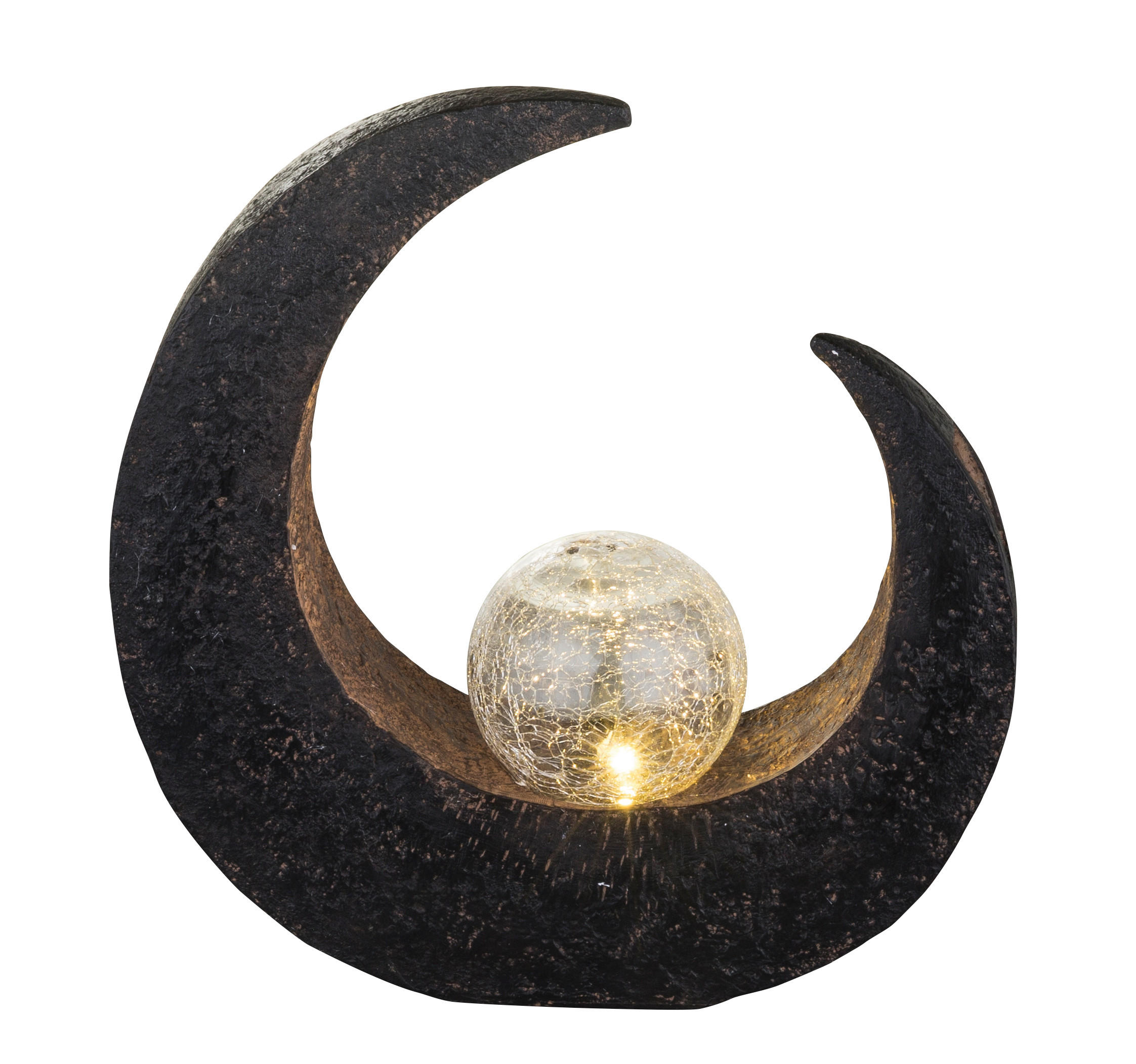 SOLARLEUCHTE - Klar/Schwarz, Design, Glas/Kunststoff (29,4/9/30,5cm) - Globo