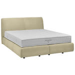 BOXSPRINGBETT 180/200 cm  in Creme  - Creme/Schwarz, Design, Kunststoff/Textil (180/200cm) - Johann Jakob