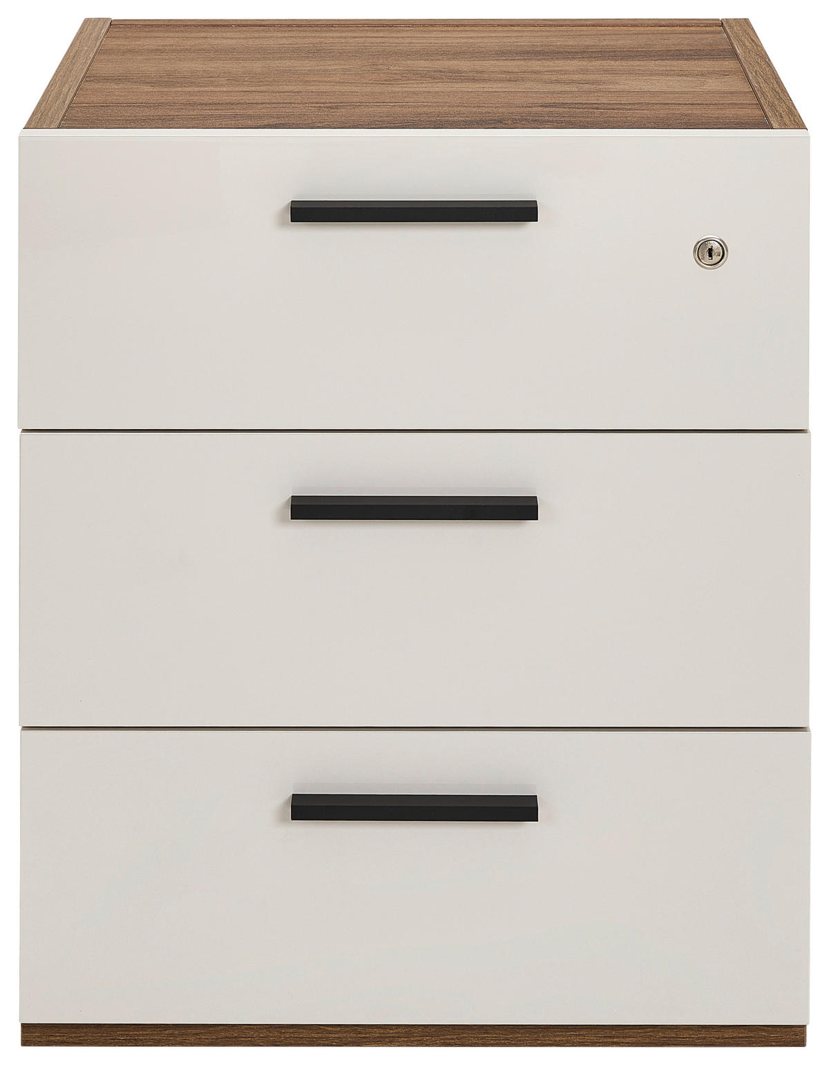ROLLCONTAINER 50/61,2/47,5 cm  - Kaschmir/Nussbaumfarben, Design, Holzwerkstoff/Metall (50/61,2/47,5cm) - Stylife