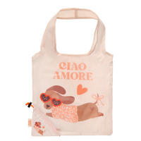 SHOPPER - Aprikose/Weiß, Trend, Kunststoff (38/38/0.5cm)