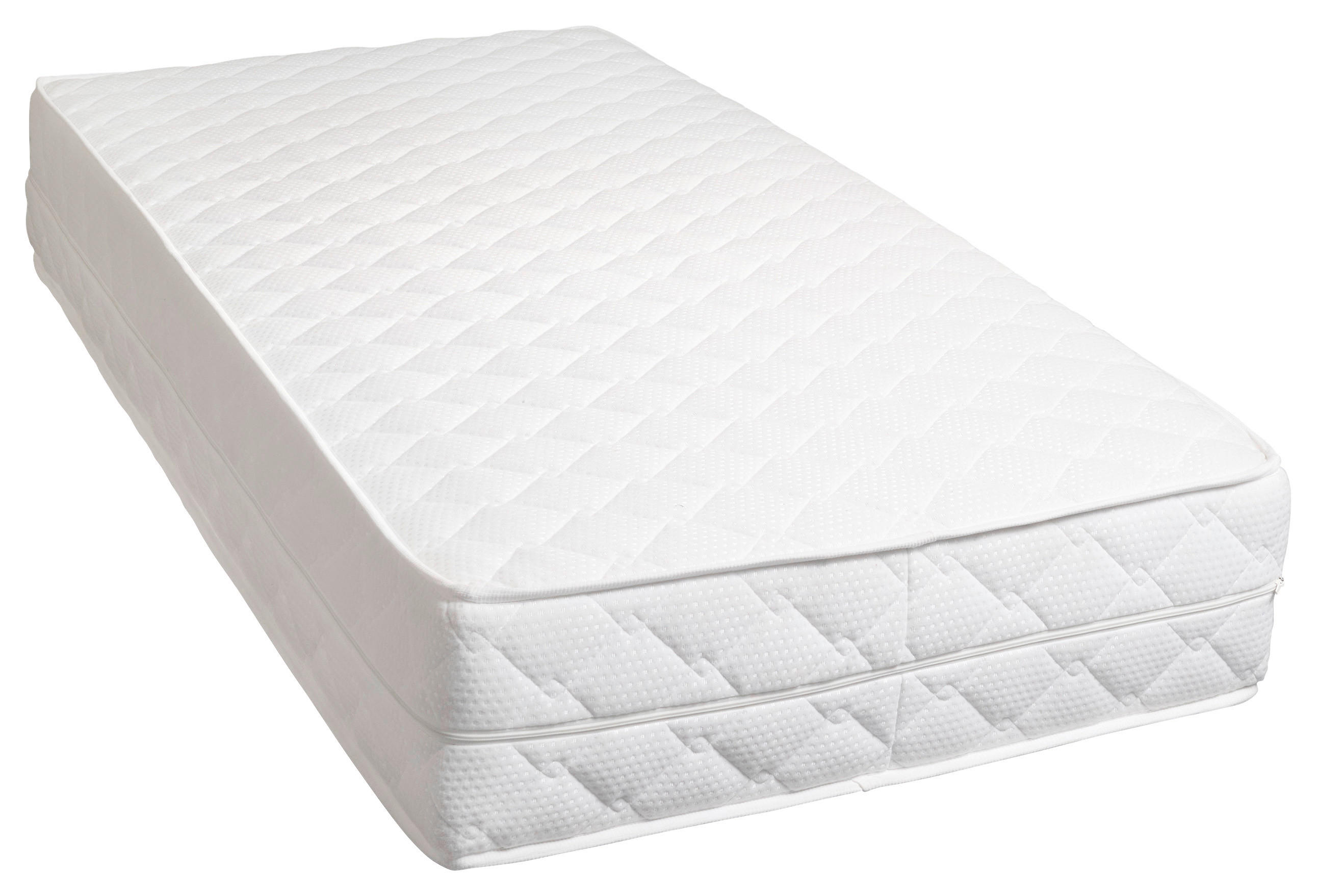 KLAPPMATRATZE 180/200 cm, Höhe ca.: 12 bzw. 24 cm, H3 + H3 = fest, 7-Zonen - Weiß, Basics, Textil (180/200cm) - Tojo