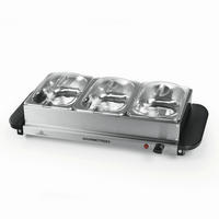 CHAFING-DISH Metall, Kunststoff  - Silberfarben/Schwarz, Basics, Kunststoff/Metall (54,6/14,7/27,8cm) - GOURMETMAXX