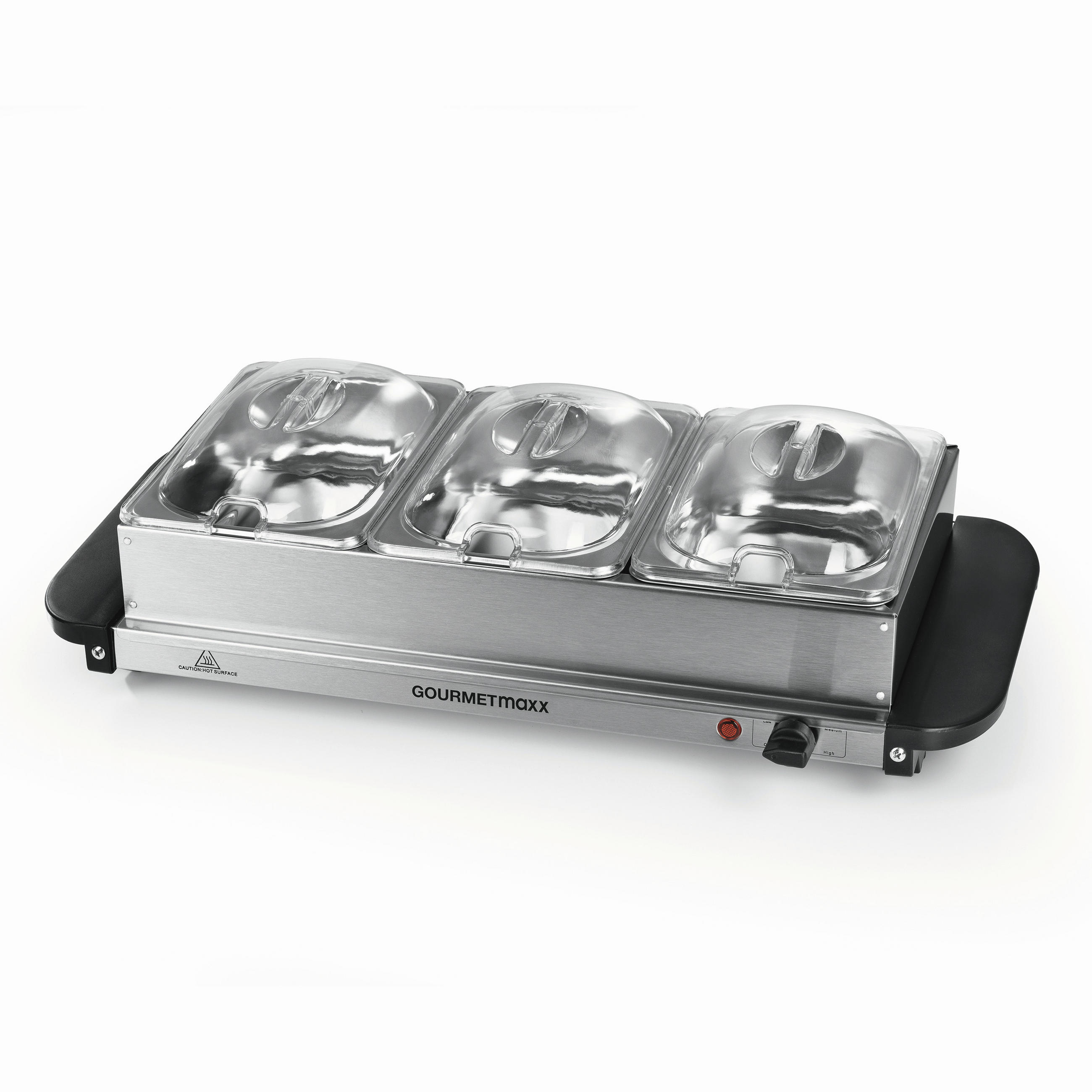 Gourmetmaxx Chafing-Dish GOURMETmaxx Schwarz, Silber 14.7x27.8x54.6 cm