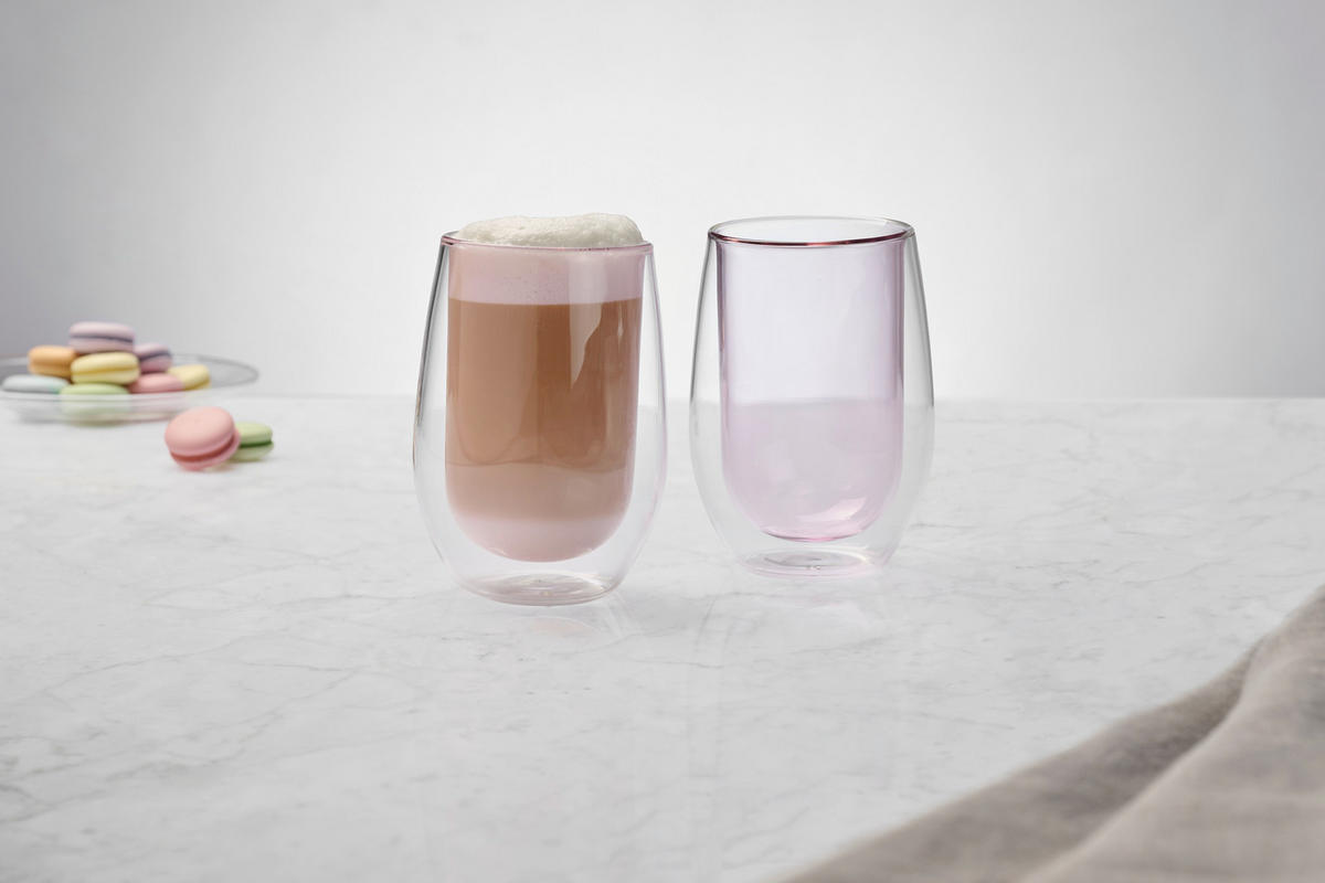 KAFFEEGLAS - Rosa, KONVENTIONELL, Glas (7,5/12,5cm) - Novel